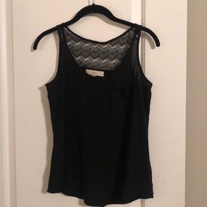 Black chiffon tank